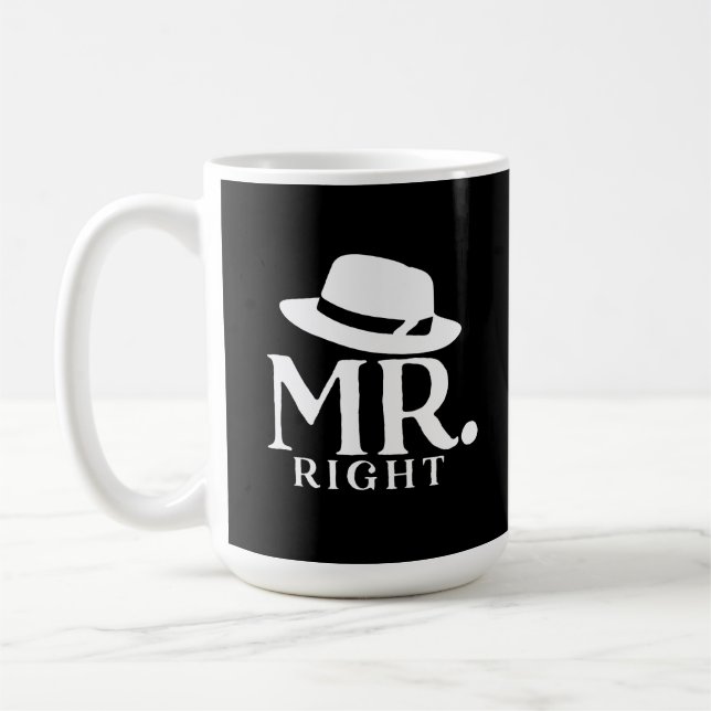 Taza De Café Sr. Right Coffee Mug - Cita divertida regalo para  (Izquierda)
