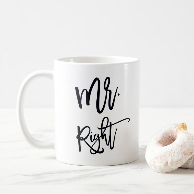 Taza De Café Sr. Trendy Script Personalized de Sr. la Right el (Con donut)