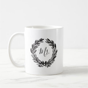 Taza De Café Sr. Wreath Mug Boda Gift