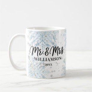 Taza De Café Sr. y Navidades de la Sra. Newlyweds   Winter Wond
