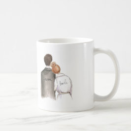Taza De Café Sr. y señora futuros novia roja del bollo del