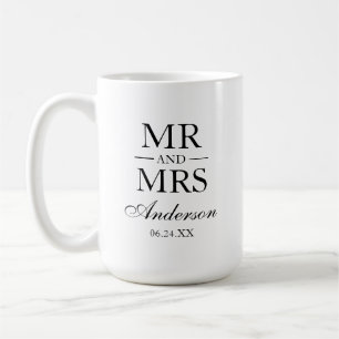 Taza De Café Sr. y señora Large de la boda