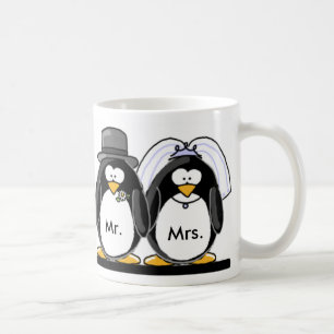 Taza De Café Sr. y señora Penguin