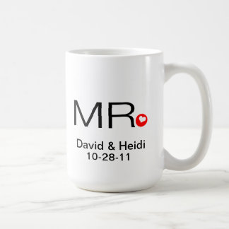 Taza De Café Sr. y señora personalizados Wedding Mug