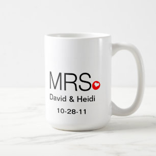 Taza De Café Sr. y señora personalizados Wedding Mug