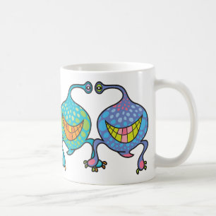 Taza De Café Sr. y Sra. Blob Personalizado Fun Alien Gift Mug