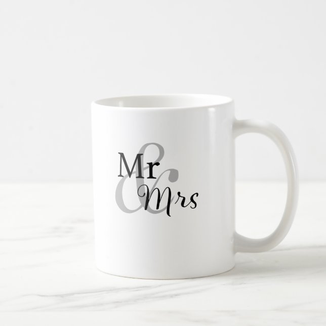 Taza De Café Sr. y Sra. Boda Mug (Derecha)