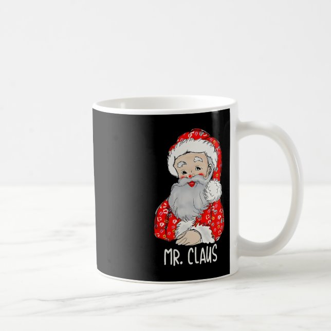 Taza De Café Sr. y Sra. Santa Claus Parejas Navidades coinciden (Derecha)