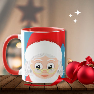Taza De Café Sra. Claus Personalizado Merry Christmas