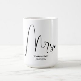 Taza De Café Sra. Elegant Scripted Boda Coffee Mug