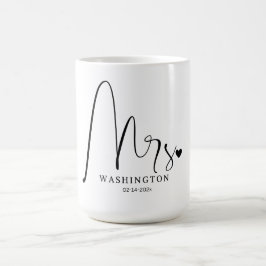 Taza De Café Sra. Elegant Scripted Boda Coffee Mug