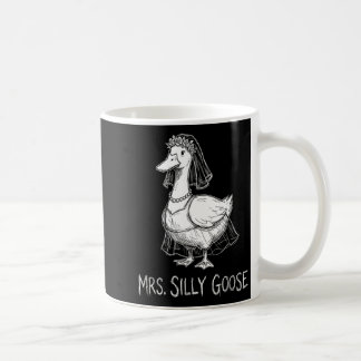 Taza De Café Sra Gansa Tonta Vestido De Boda Divertido Compromi