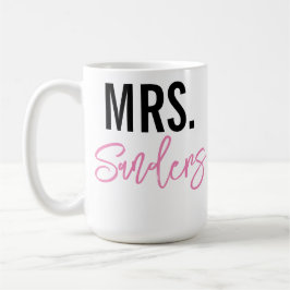 Taza De Café Sra. Mug personalizada para profesora o recién cas