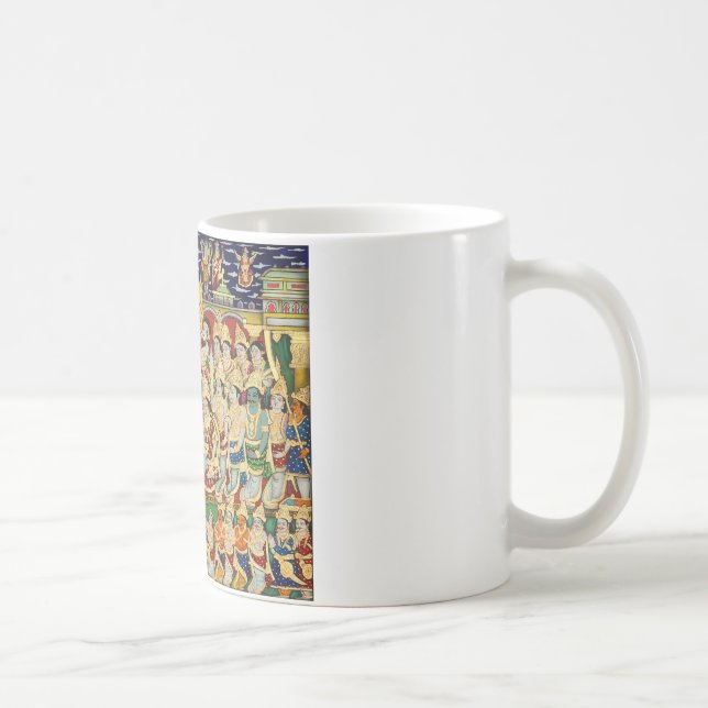 TAZA DE CAFÉ SRI DE PINTURA INDIO RAMA DURBAR (Derecha)