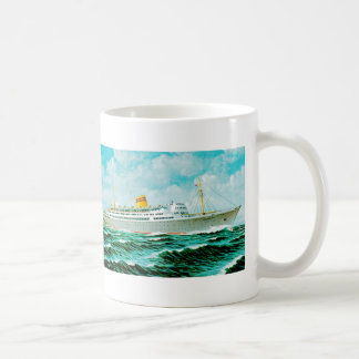 Taza De Café ss Bergensfjord en el mar