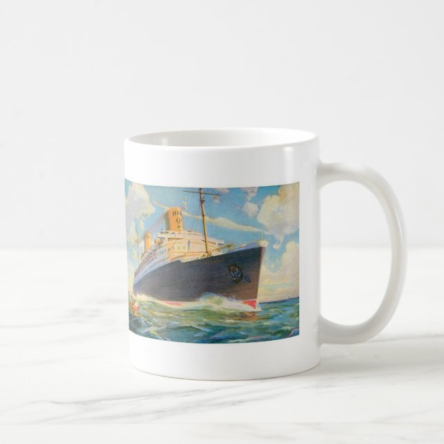 Taza De Café SS Bremen en el mar (Derecha)
