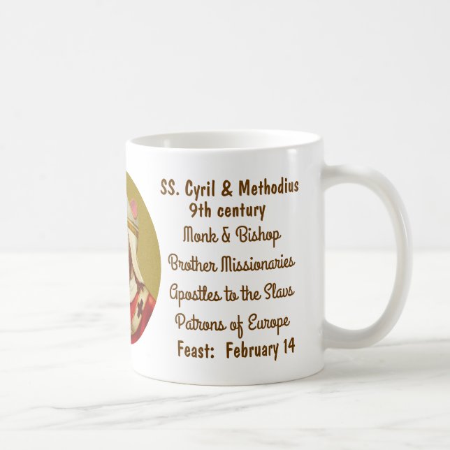 Taza De Café SS. Cyril & Methodius (M 001) Café Mug #1b (Derecha)