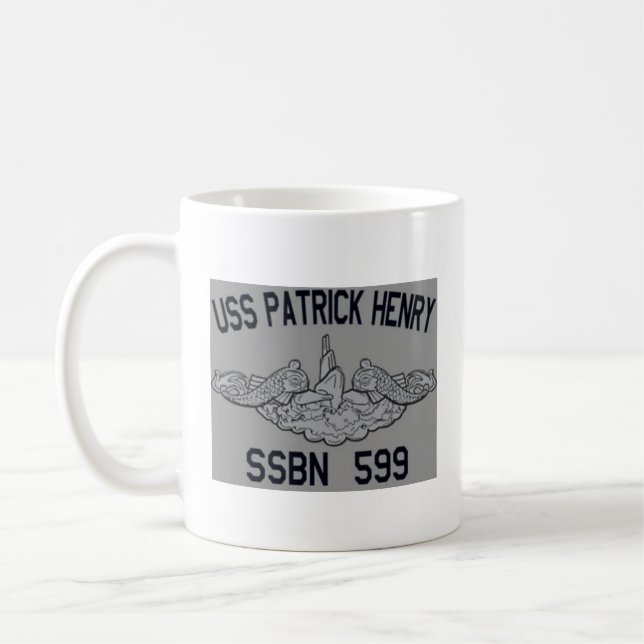 Taza De Café SSBN 599 USS Patrick Henry (SSBN-599) Mug (Izquierda)