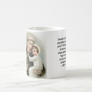 Taza De Café St Anthony y bebé Jesús