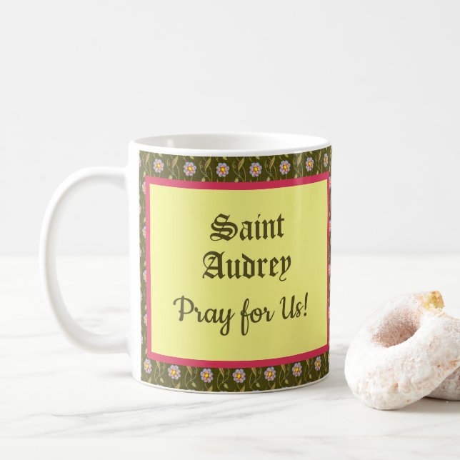 Taza De Café St. Audrey (Etheldreda) (P 003) (Con donut)
