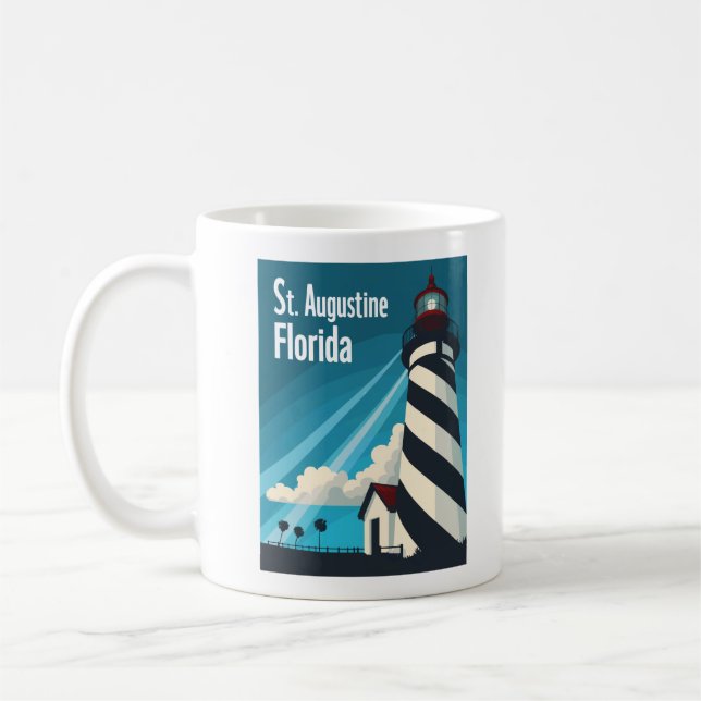 Taza De Café St. Augustine FL - Faro en la isla Anastasia (Izquierda)