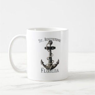 Taza De Café St. Augustine Florida Vacation Nautical Anchor Sai