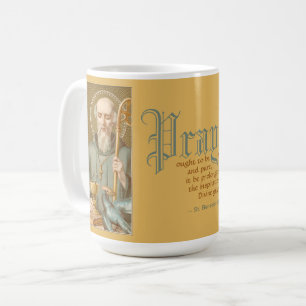 Taza De Café St. Benedict (JM 07; Estilo 1; Cita sobre la oraci