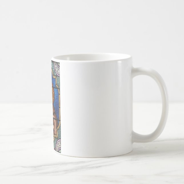 Taza De Café St Bernard del arte del vitral de Clairvaux (Derecha)