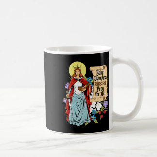 Taza De Café St Dymphna Pety Lily Patrón Saint Mental Health