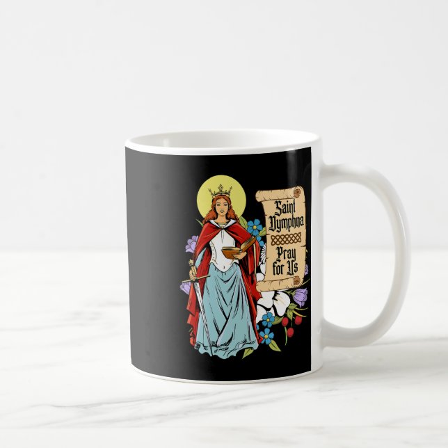 Taza De Café St Dymphna Pety Lily Patrón Saint Mental Health (Derecha)
