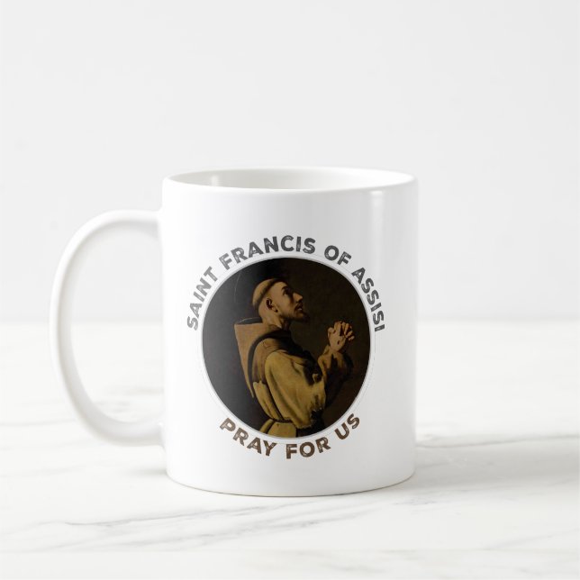 Taza De Café St. Francis of Assisi Pray for Us (Izquierda)