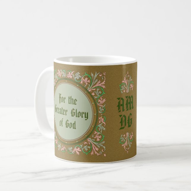 Taza De Café St. Ignatius Loyola (BK 050; Motto) (Anverso izquierdo)