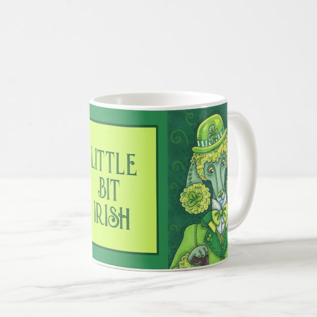 TAZA DE CAFÉ ST. LA PODERÍA VERDE FRANCESA IRLANDESA DE PADDY,  (Anverso derecho)