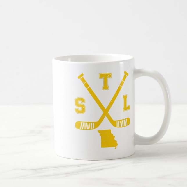 Taza De Café St. Louis Retro Funny Hockey Sticks State Outile S (Derecha)