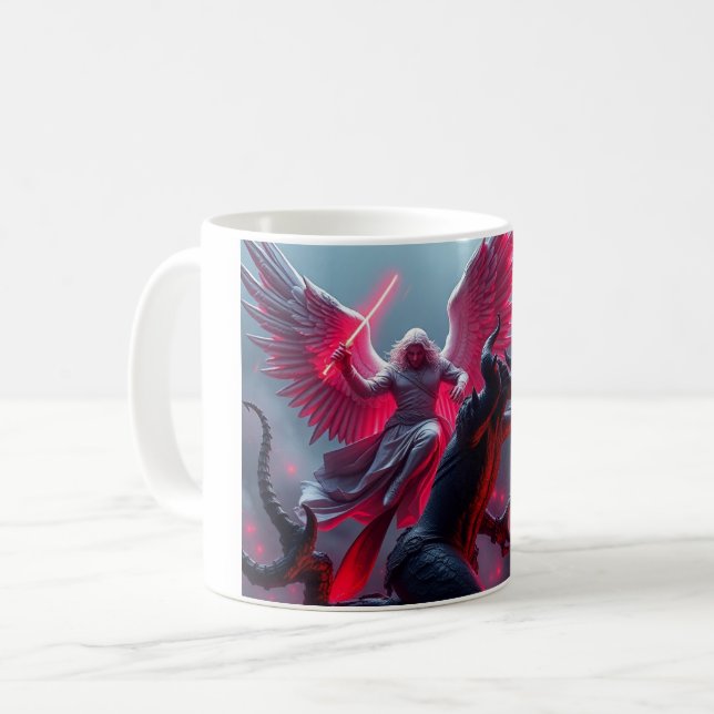 Taza De Café St. Michael el Archangel Says Satan Coffee Cup (Anverso izquierdo)