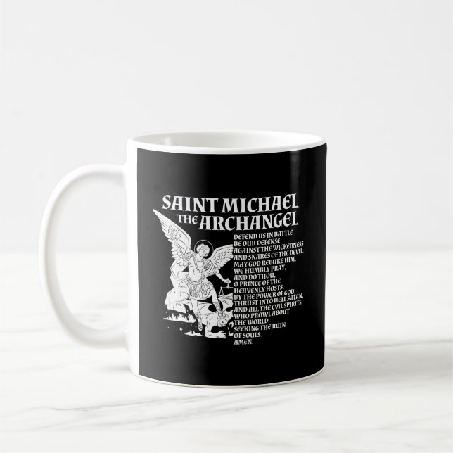 Taza De Café St Michael The Archangel Prayer (Izquierda)