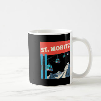 Taza De Café St. Moritz Skiing - Retro St. Moritz Ski