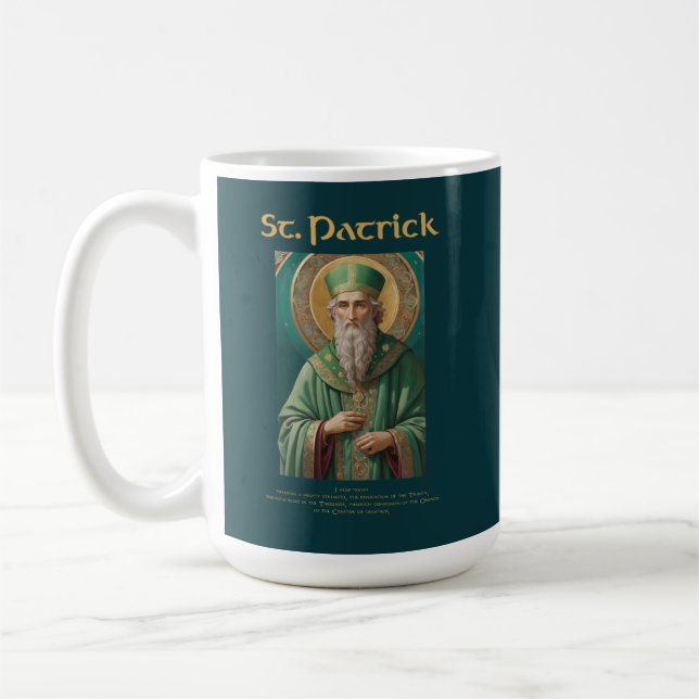 Taza De Café St Patrick Catholic Prayer Mug (Izquierda)