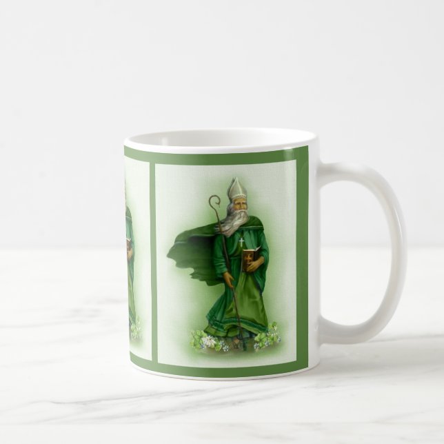 Taza De Café St. Patrick Obispo Irlanda Shamrock (Derecha)