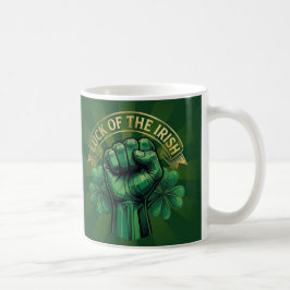 Taza De Café St. Patrick’s Day Luck of the Irish Fist Shamrock