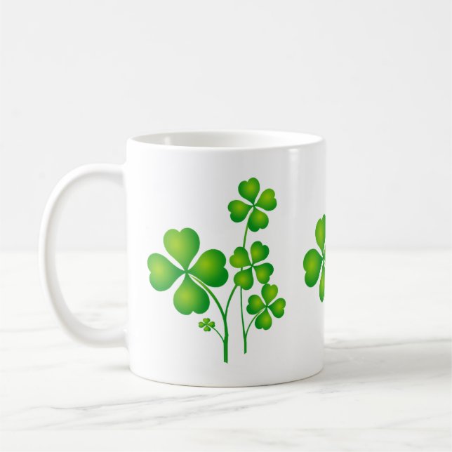 Taza De Café St. Patrick's Day Clover + tus ideas (Izquierda)