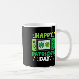 Taza De Café St Patricks Day Controller Video Game Kids Boy Tod