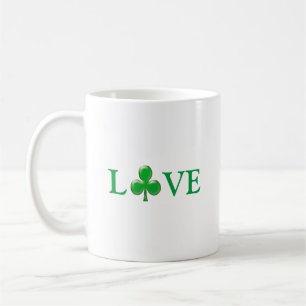 Taza De Café St. Patrick's Day Irish Love Green Clover Shamrock