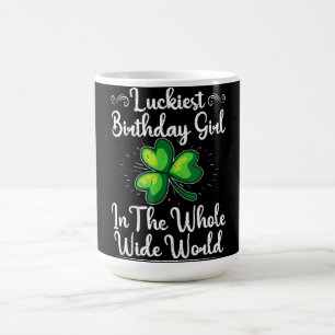 Taza De Café St Patricks Day Lucky Shamrock Clover Feliz cumple
