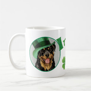 Taza De Café St. Patrick's Day Rottweiler