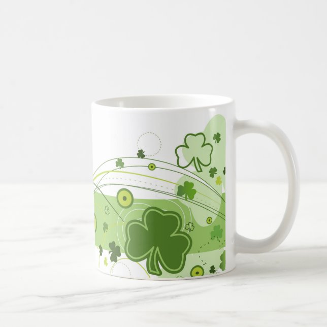 Taza De Café St. Patrick's Day Shamrock Mug - 11 oz (Derecha)