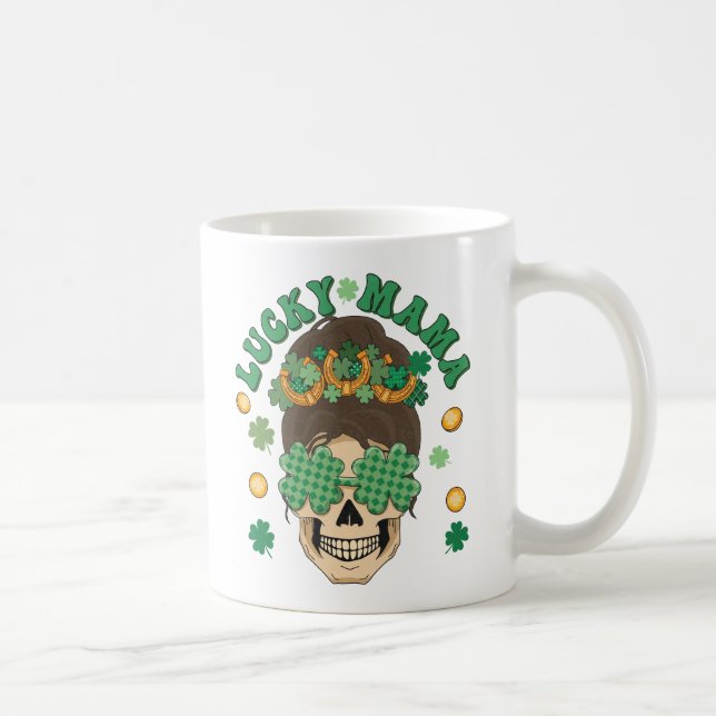 Taza De Café St. Patrick's Lucky Mama Skeleton (Derecha)
