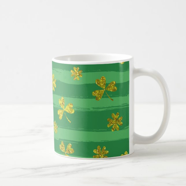 Taza De Café st patricks shamrock dorado (Derecha)