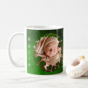 Taza De Café St. Patrick's Shamrock +Photo Mug