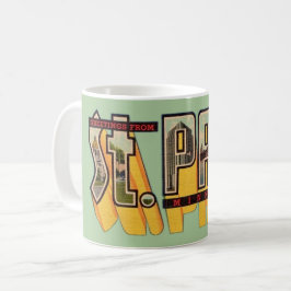 Taza De Café St Paul Retro Greeting Mug